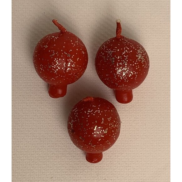 Christmas-Themed Floating Candle Set of 9: Holly Leaves Peppermints Ornaments - Picture 5 of 12